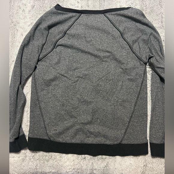 Lululemon wide neck pullover Heather Black - Picture 3 of 3